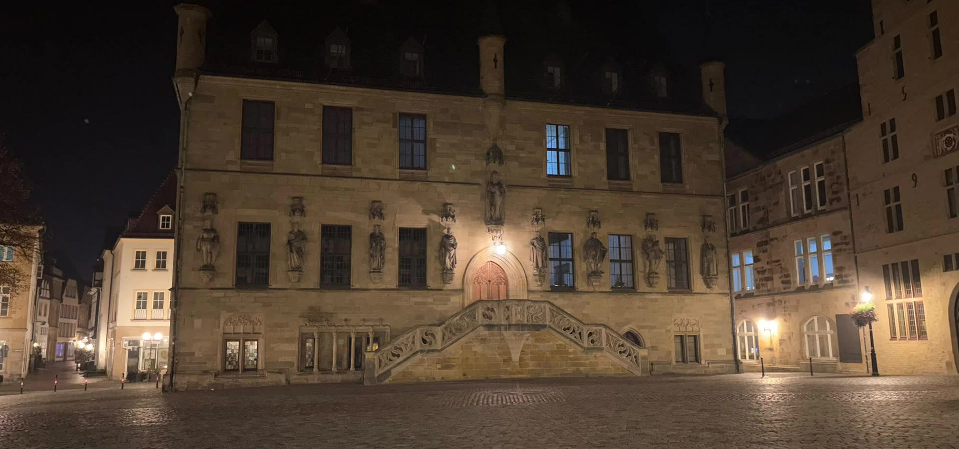 Das historische Rathaus am Markt in Osnabrück